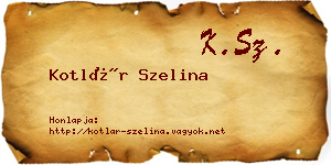 Kotlár Szelina névjegykártya